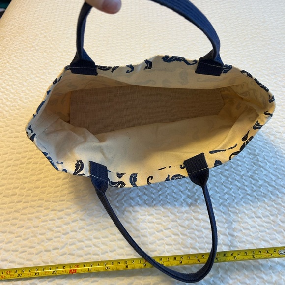 Navy & Cream Seahorse Print Tote Bag - Picture 2 of 7
